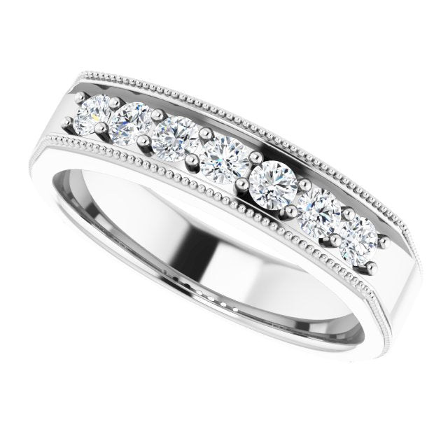 1/2 CTW Natural Diamond Band, 5.25 mm