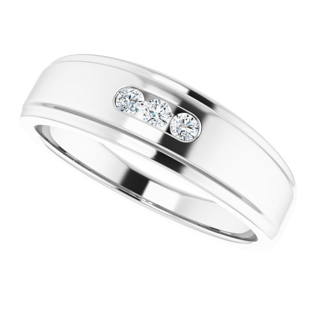 1/6 CTW Natural Diamond Band, 6.75 mm