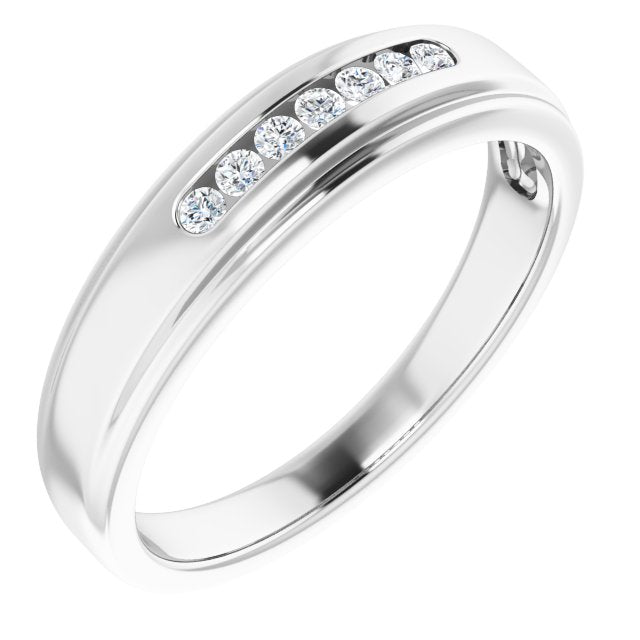 1/6 CTW Natural Diamond Band, 5.25 mm