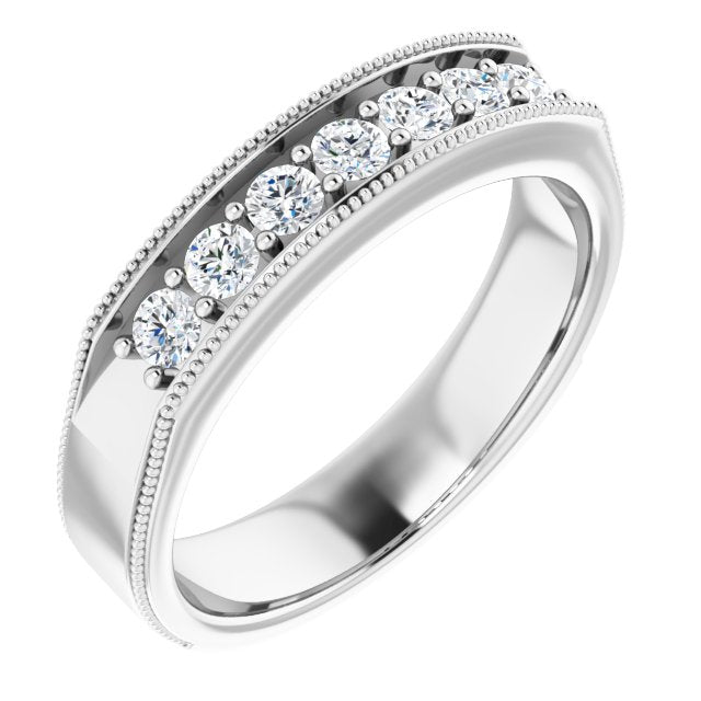 1/2 CTW Natural Diamond Band, 5.25 mm