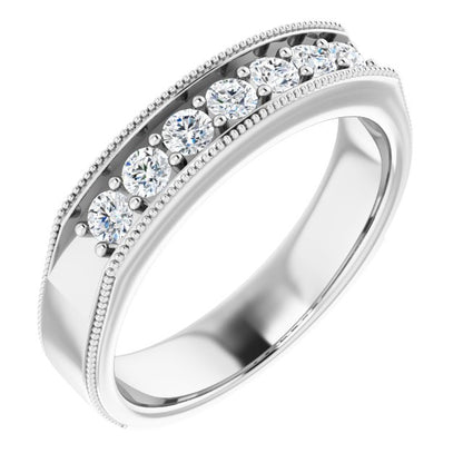 1/2 CTW Natural Diamond Band, 5.25 mm