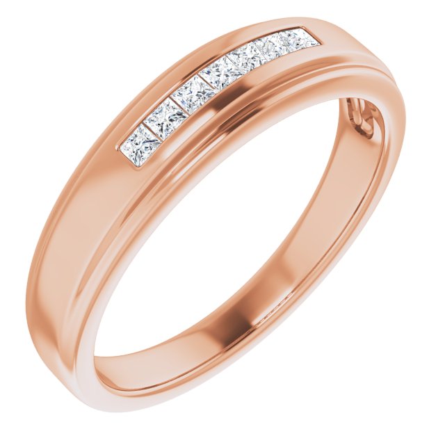 1/4 CTW Natural Diamond Band, 5.25 mm, Seven-Stone
