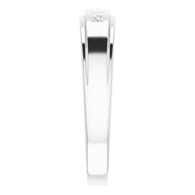 1/4 CTW Natural Diamond Band, 5.25 mm, Seven-Stone