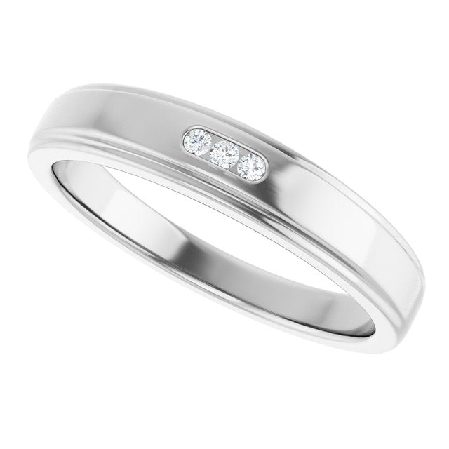 .04 CTW Natural Diamond Band, 4.5 mm