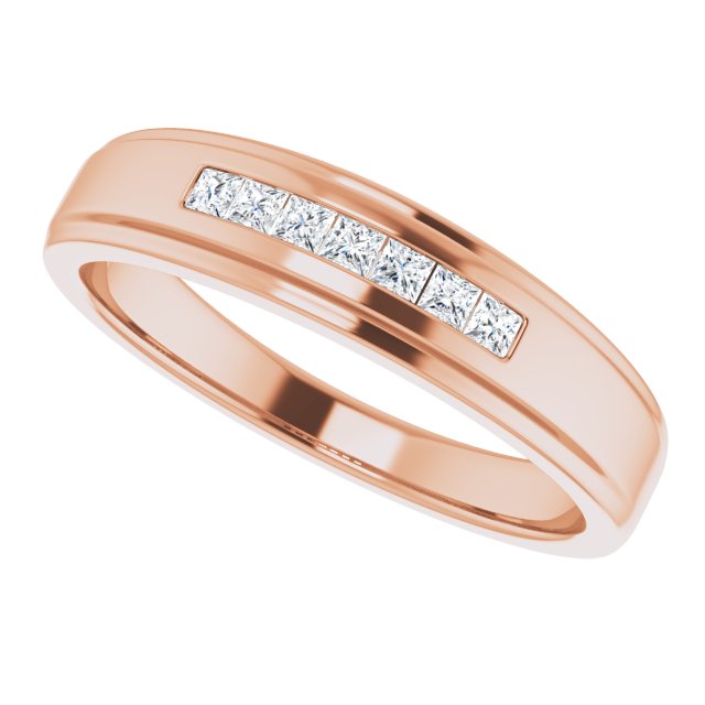 1/4 CTW Natural Diamond Band, 5.25 mm, Seven-Stone