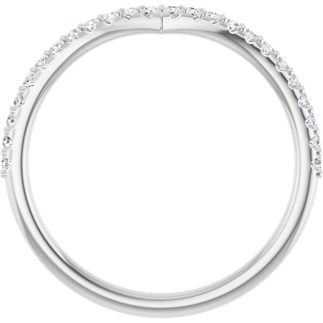 1/5 CTW Natural Diamond Contour Band, 1.7 mm