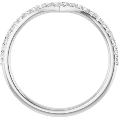 1/5 CTW Natural Diamond Contour Band, 1.7 mm