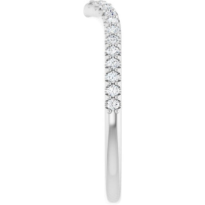 1/5 CTW Natural Diamond Contour Band, 1.7 mm