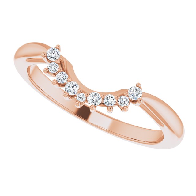 .08 CTW Natural Diamond Matching Band, 11.63 x 5.1 mm