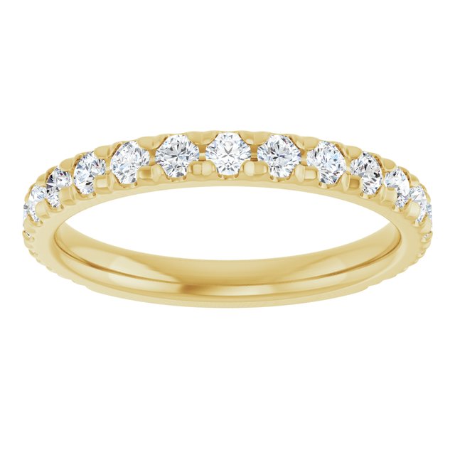 3/4 CTW Natural Diamond French-Set Anniversary Band, 2.4 mm