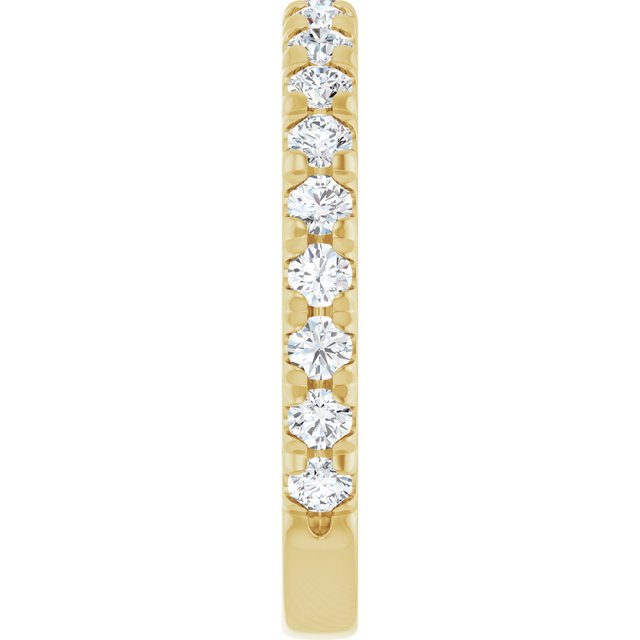 3/4 CTW Natural Diamond French-Set Anniversary Band, 2.4 mm