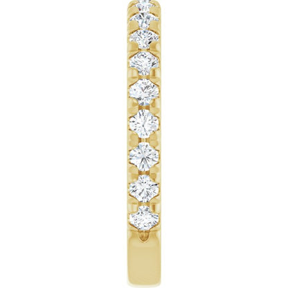 3/4 CTW Natural Diamond French-Set Anniversary Band, 2.4 mm