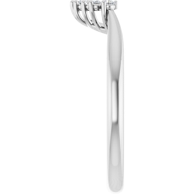 Platinum 1/10 CTW Natural Diamond Natural Matching Band