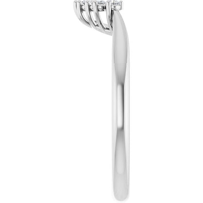 Platinum 1/10 CTW Natural Diamond Natural Matching Band