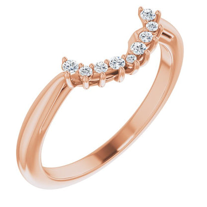 .08 CTW Natural Diamond Matching Band, 11.63 x 5.1 mm