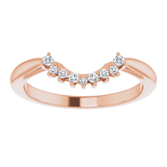.08 CTW Natural Diamond Matching Band, 11.63 x 5.1 mm