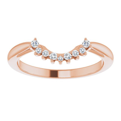 .08 CTW Natural Diamond Matching Band, 11.63 x 5.1 mm
