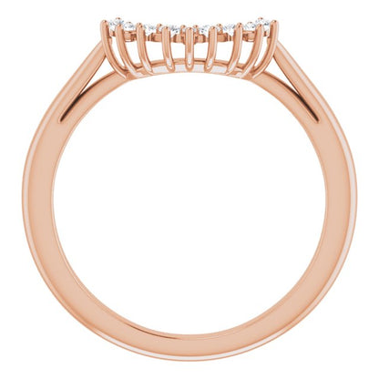.08 CTW Natural Diamond Matching Band, 11.63 x 5.1 mm