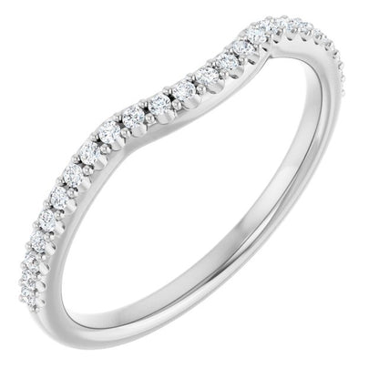 1/8 CTW Natural Diamond Contour Band, 1.9 mm