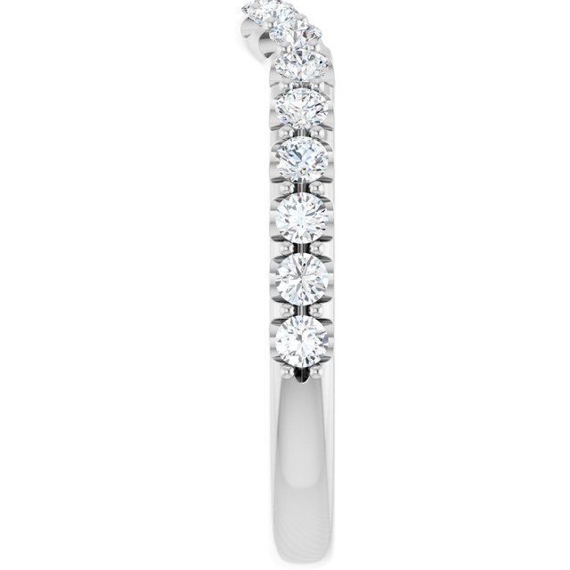 1/2 CTW Natural Diamond Contour Band, 2.5 mm