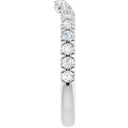 1/2 CTW Natural Diamond Contour Band, 2.5 mm