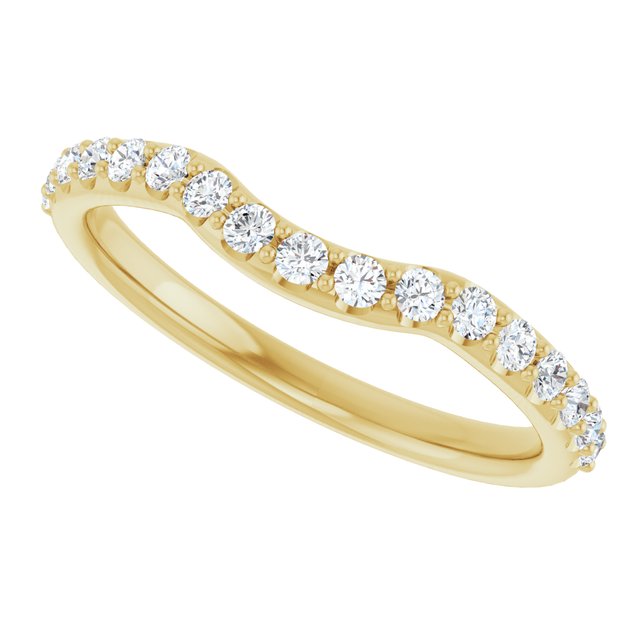 1/3 CTW Natural Diamond Contour Band, 2.39 mm