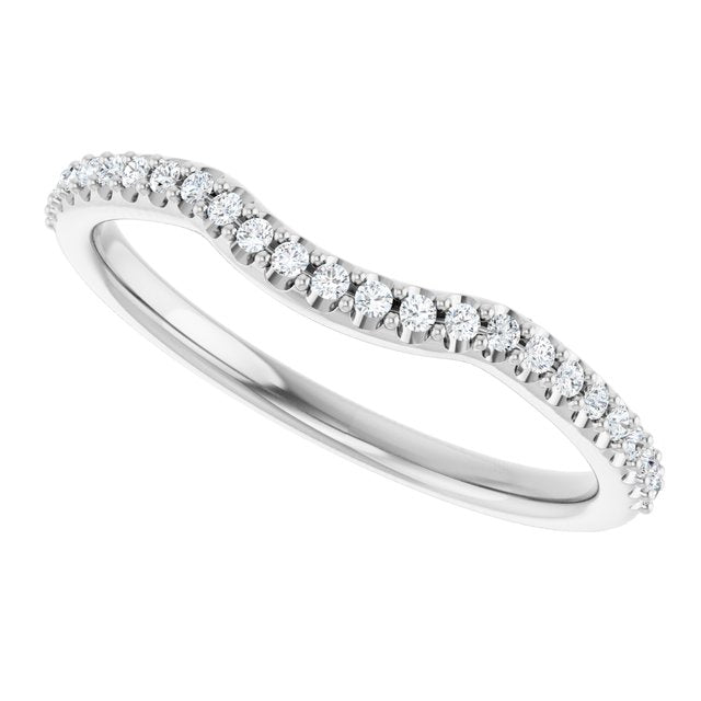 1/8 CTW Natural Diamond Contour Band, 1.9 mm