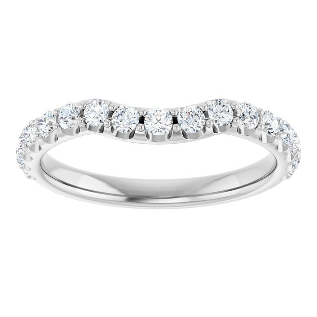 1/2 CTW Natural Diamond Contour Band, 2.5 mm