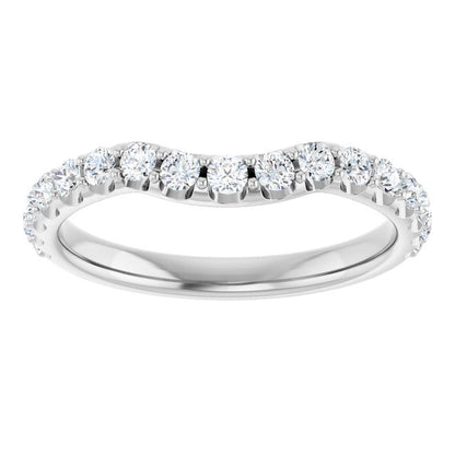 1/2 CTW Natural Diamond Contour Band, 2.5 mm