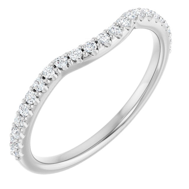 1/5 CTW Natural Diamond Contour Band, 19.39 mm