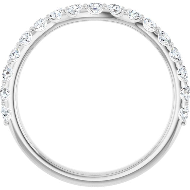 1/2 CTW Natural Diamond Contour Band, 2.5 mm