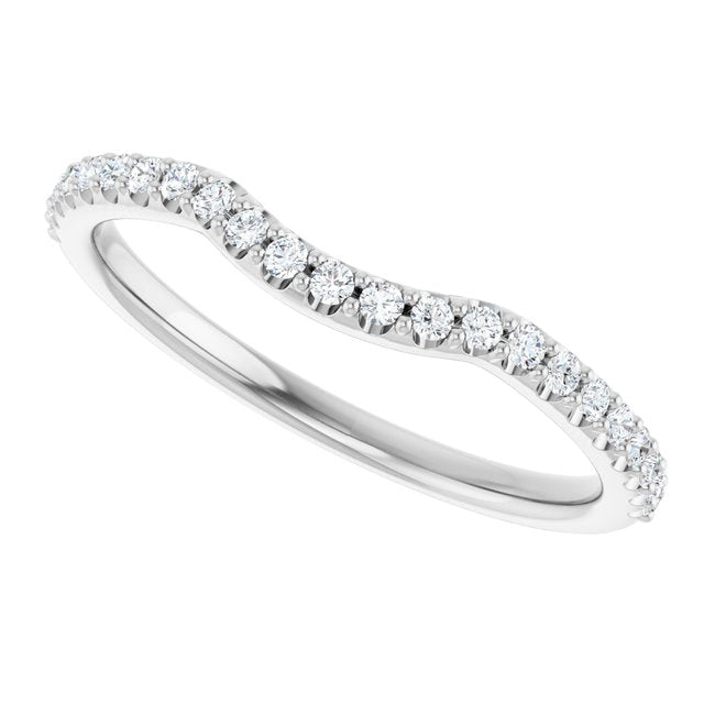 1/5 CTW Natural Diamond Contour Band, 19.39 mm