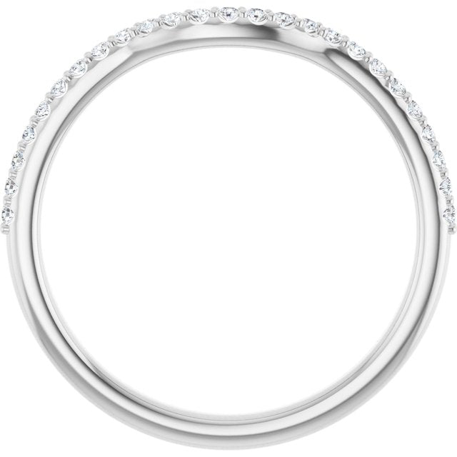 1/8 CTW Natural Diamond Contour Band, 1.9 mm