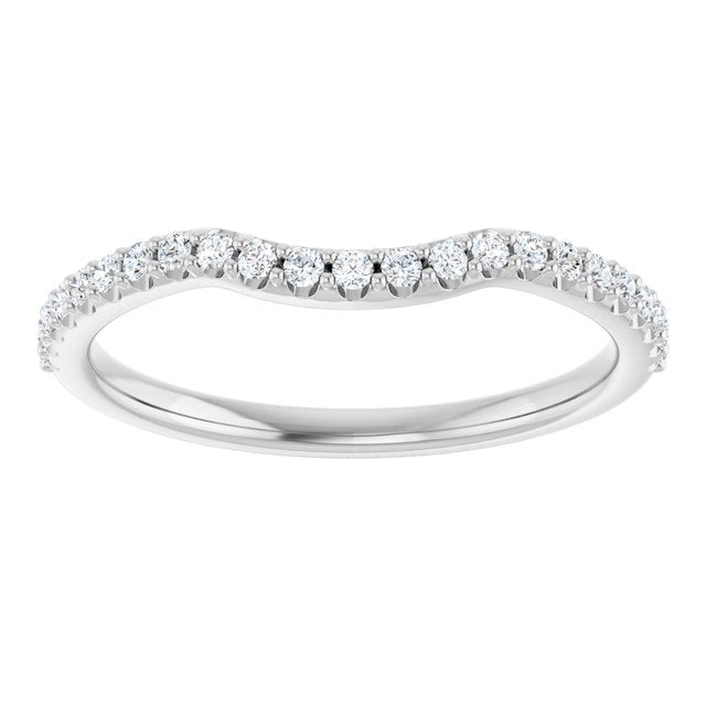 1/5 CTW Natural Diamond Contour Band, 19.39 mm