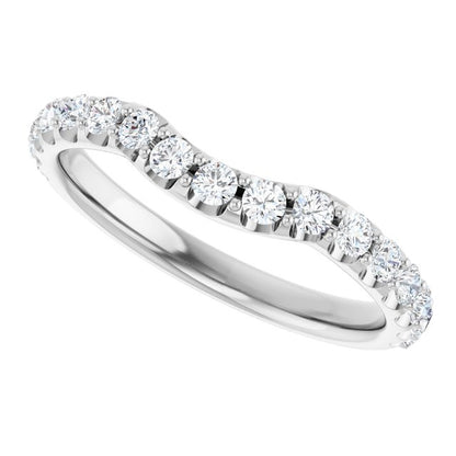 1/2 CTW Natural Diamond Contour Band, 2.5 mm