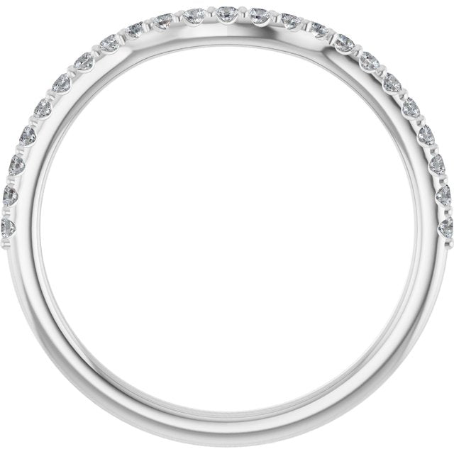1/5 CTW Natural Diamond Contour Band, 19.39 mm
