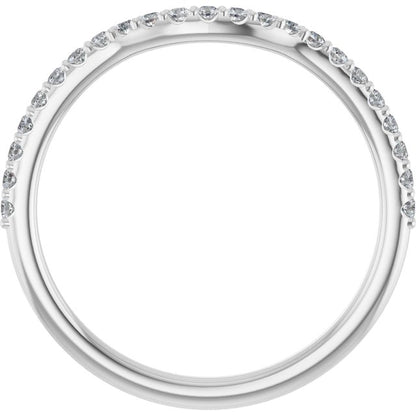 1/5 CTW Natural Diamond Contour Band, 19.39 mm