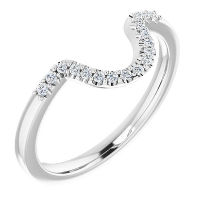 .08 CTW Natural Diamond Matching Band, 6.7 mm