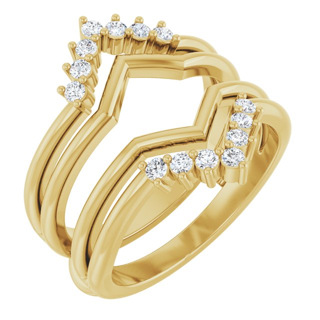 1/4 CTW Natural Diamond Ring Guard, Accented