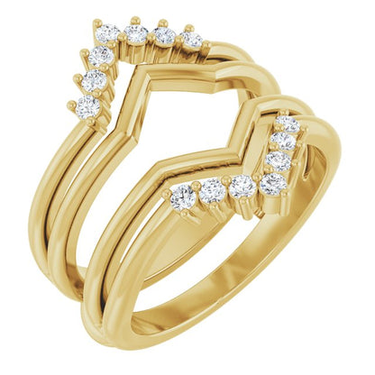 1/4 CTW Natural Diamond Ring Guard, Accented