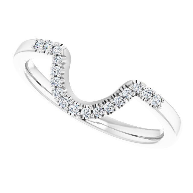 .08 CTW Natural Diamond Matching Band, 6.7 mm