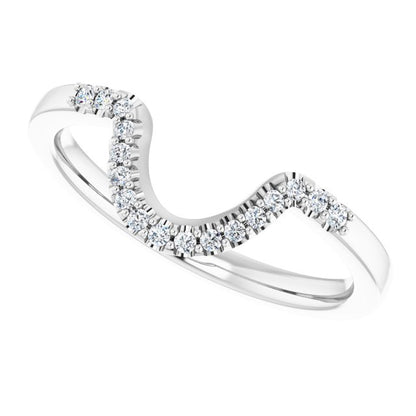 .08 CTW Natural Diamond Matching Band, 6.7 mm