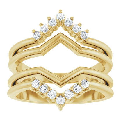 1/4 CTW Natural Diamond Ring Guard, Accented