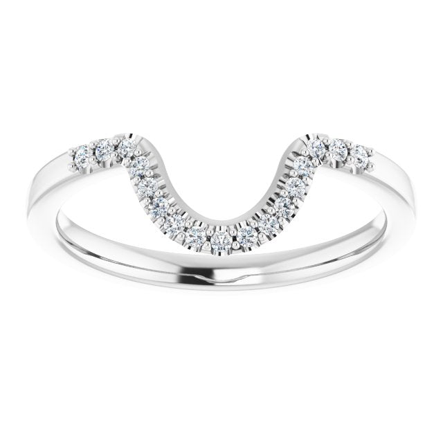 .08 CTW Natural Diamond Matching Band, 6.7 mm