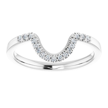 .08 CTW Natural Diamond Matching Band, 6.7 mm