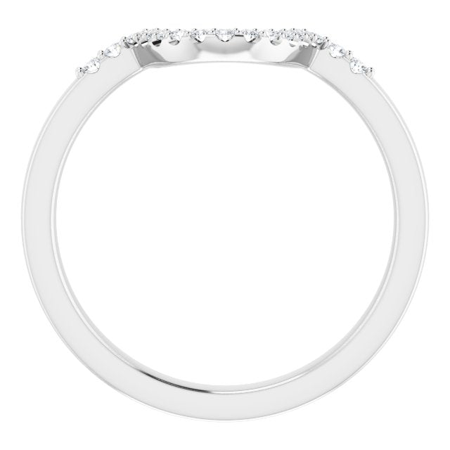 .08 CTW Natural Diamond Matching Band, 6.7 mm