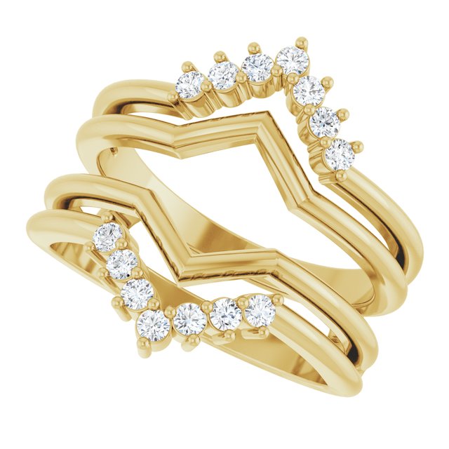 1/4 CTW Natural Diamond Ring Guard, Accented