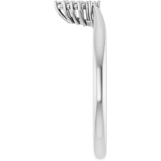Platinum .06 CTW Natural Diamond Natural Matching Band
