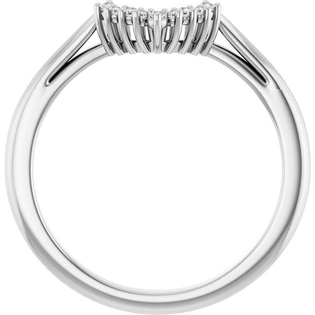 Platinum .06 CTW Natural Diamond Natural Matching Band
