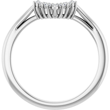 Platinum .06 CTW Natural Diamond Natural Matching Band